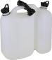 Preview: Kombikanister 5,5L Benzin, 3L Öl, mit Ausgießstutzen, weiß