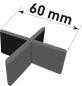 Preview: Fugenkreuze 5mm, 60x15mm Kunststoff, mit Steg, 100 St.