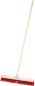 Preview: Straßenbesen 60 cm, mit Stiel 28/1400 mm, rote Kunstborsten vorne