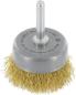 Preview: Schafttopfbürste 50mm, Messing 0,20mm, Schaft 6mm vorne