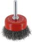 Preview: Schafttopfbürste 50mm, Stahl, 0,20mm, Schaft 6mm vorne