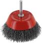 Preview: Schafttopfbürste 75mm, Stahl, 0,30mm, Schaft 6mm vorne