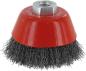 Preview: Topfbürste 60mm, Stahl,gewellt M14, 0,30mm, zweireihig vorne
