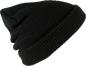 Preview: Strick-Beanie, schwarz, 27cm 100% Polyacryl vorne