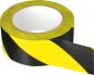 Preview: PVC-Warnband, 50mm, 33m gelb/schwarz vorne