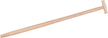 Spaten-Gabelstiel m. T-Griff 95 cm, gebogen, gesp.+gebohrt vorne