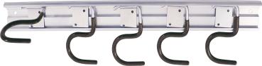 Geräteleiste aus Aluminium, beschichtete Metallhaken, 40cm vorne