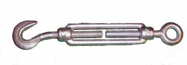 Spannschlossmutter DIN 1480 M 6 mit Haken und oese  verzinkt 1 SET vorne