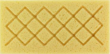 Preview: Fliesenwaschbrett profiliert 14x28cm, Hydroschwamm 30mm