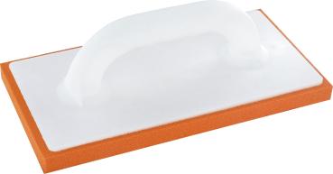 Kunststoff-Reibebrett 14x28cm mit feinporigem roten Bel.20mm vorne