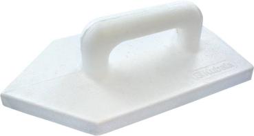 Styropor-Reibebrett 18x32cm, spitz, Stärke 22mm vorne