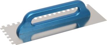 Aufziehglätte 38x13cm,gez.15mm Edelstahl 0,7mm, Holzgriff vorne