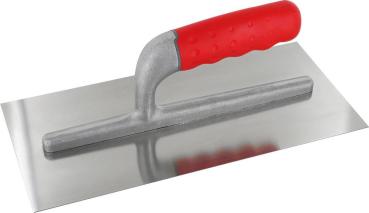 Glättekelle ungez.,nietlos mit langem Steg, Edelstahl 28x13cm vorne