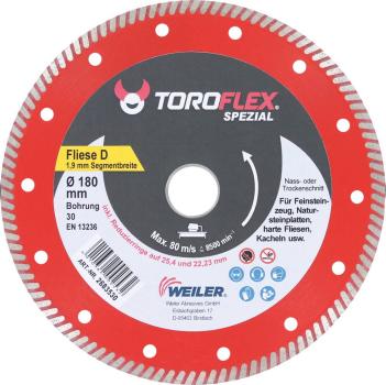DIA-Trennscheibe 180mm, Fliese spezial, 1,9mm, Bohrung 30mm vorne