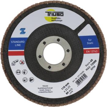 Fächerscheibe 125mm ZK Korn 40 konvexe Form, Stahl vorne