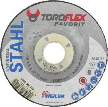 Schruppscheibe Metall 115mm 115x6,0x22,2 mm vorne