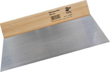 Glättespachtel 300 mm, Blatt 0,4 mm dick, mit Holzgriff vorne