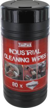 Reinigungstücher 80 Stück in Spenderbox aus Kunststoff vorne