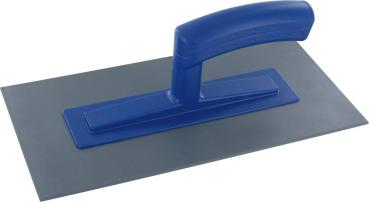 Kunststoff-Glättekelle 3 mm, 28 x 14 cm, mit blauem Griff vorne