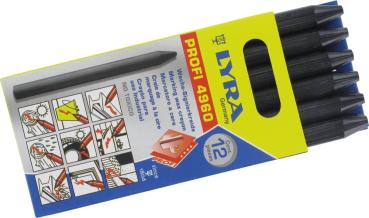 Preview: Signierkreide 100x8,5mm, rot Profi, 12 Stück im Pack