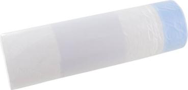 Müllbeutel 30L,25er Rolle,Zug- band,HDPE weiß, 15my  50x60cm vorne