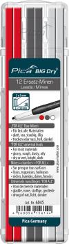 Ersatzminen rot für BIG DRY Marker, 12 Stück/Etui vorne