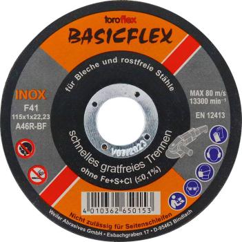 Trennscheibe 125x1,0x22,23 mm 12Stk in Dose f. Metall u.Inox vorne