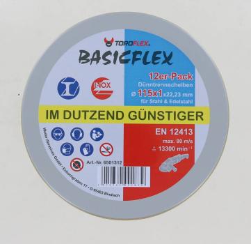 Preview: Trennscheibe 125x1,0x22,23 mm 12Stk in Dose f. Metall u.Inox