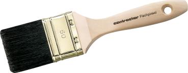 Flachpinsel 30x18mm,44 Borsten Naturborsten, Hartholzstiel vorne