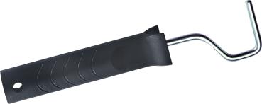 Farbrollerbügel 5x22cm, 6mm, Kunststoffgriff, schwarz vorne