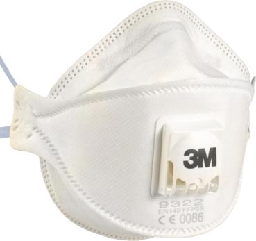 Preview: 3M FFP2 NRD Staubmaske 5 Stück mit Ausatemventil, Faltmaske