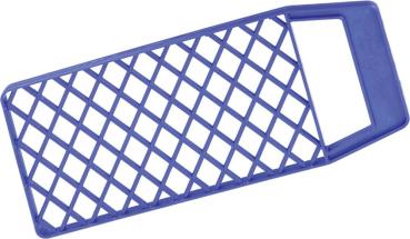 Abstreifgitter 12x18cm, blau Kunststoff vorne