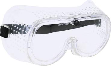 Schutzbrille, klar, direkte Belüftung, seitlicher Schutz vorne