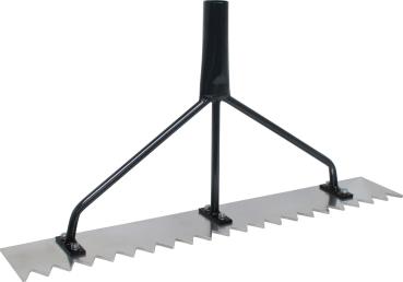 Alu-Verteiler gezahnt, 60x9cm, Zahnung 2,5cm, Dülle 32mm vorne