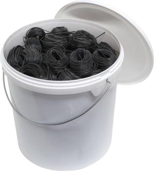 Bindedraht-Röllchen 1,4mm,20kg im Eimer, ca. 110 Röllchen vorne