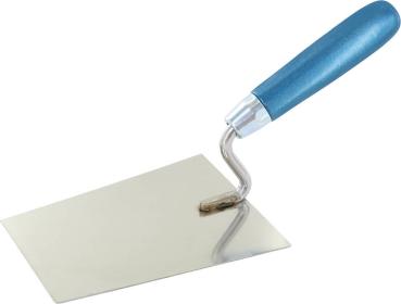 Maurer-u.Stukkateurkelle 160mm mit Schwanenhals, Edelstahl vorne