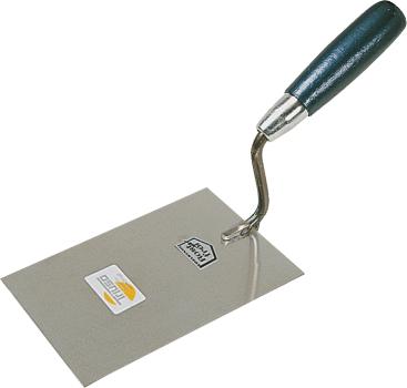 Gipserkelle 180mm, Edelstahl, Degginger Form, gerader Hals vorne