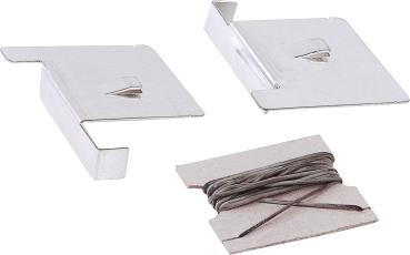 Fliesenecken mit Gummischnur 1,4m,  Weißblech mit Haken vorne