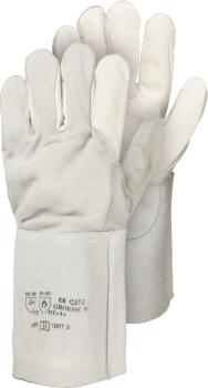 Schweißerhandschuh 35cm Rindvolleder EN388/12477 vorne