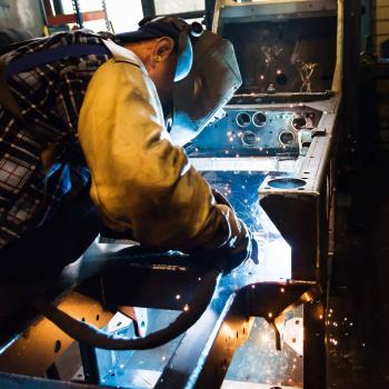 Preview: Schweißerhandschuh 35cm Rindvolleder EN388/12477