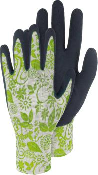 Gartenstrickhandschuh Gr.7, grün, Nylon mit Latexbesch. vorne