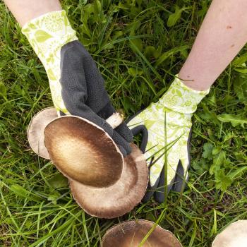 Preview: Gartenstrickhandschuh Gr.7, grün, Nylon mit Latexbesch.