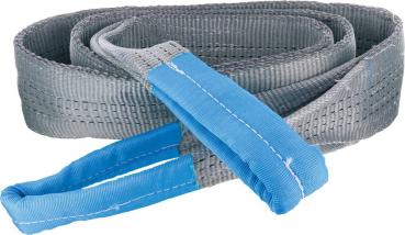 Hebeband 4t, 3m, grau Polyester, 2-lagig vorne