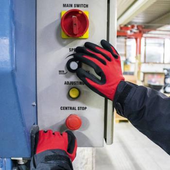 Preview: Bund m.12 Paar,Precision,rot Gr.11,Nitril,13Gauge,Nylon