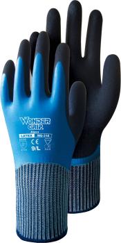 Wonder Grip Aqua Gr.8, Blau Latex, 2-Fach getaucht vorne