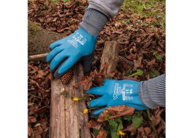 Preview: Wonder Grip Aqua Gr.8, Blau Latex, 2-Fach getaucht