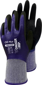 WonderGrip Oil Plus Gr.7,Lila Nitril, 2-Fach get.,wasserfest vorne