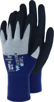 WonderGrip DUO+, Gr.11, Nitril royalblau, Microfaser vorne