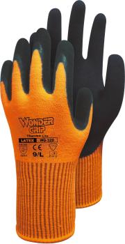 Wonder Grip Thermo Lite Gr.7 Orange, Latex 2-Fach getaucht vorne