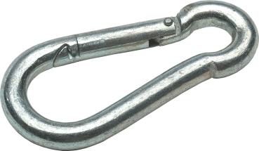 Karabiner-Haken, 100x10 mm, verzinkt vorne